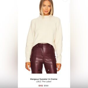 LBLC the Label Turtleneck Sweater in Cream